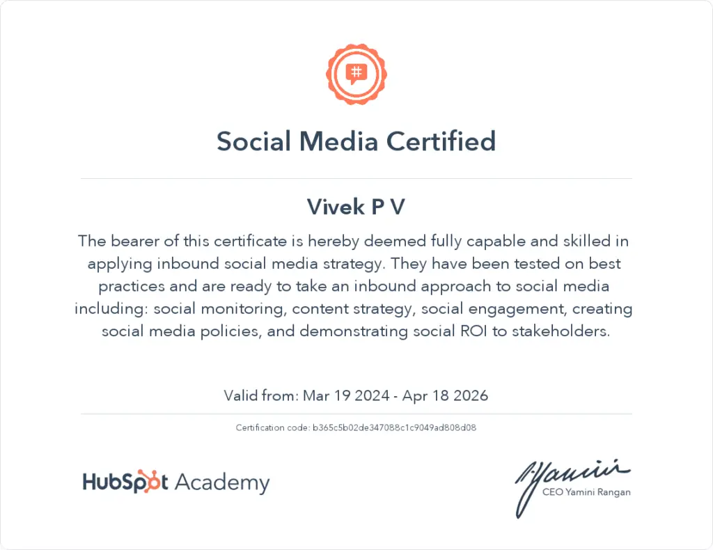 Social-media-certificate