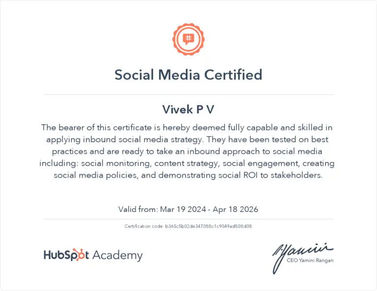 Social-media-certificate