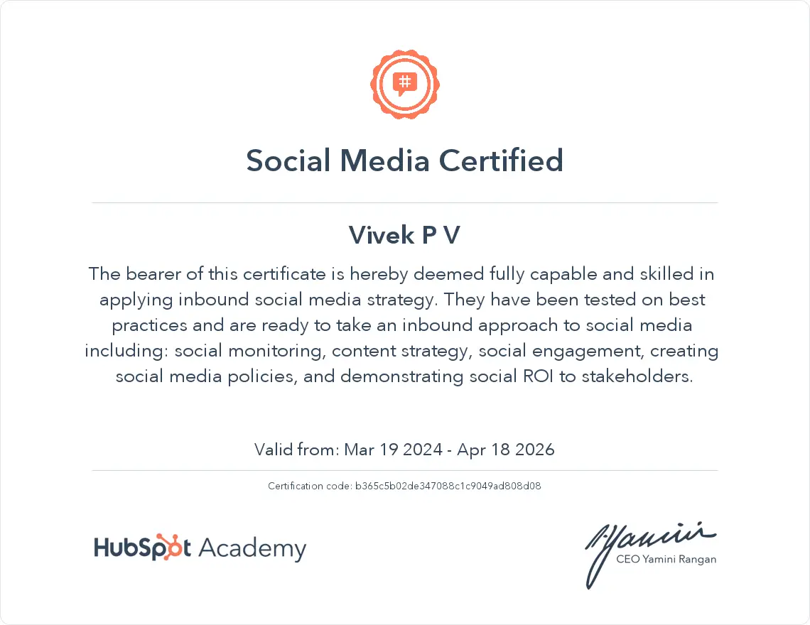 Social-media-certificate
