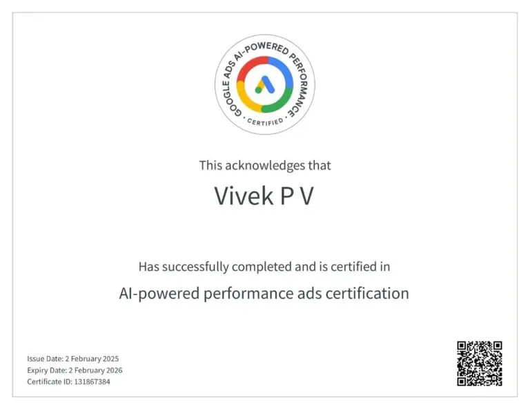 Ai-powered-performance-certification- vivek-pv